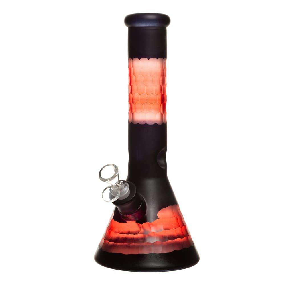 12" Red Patchwork Bong