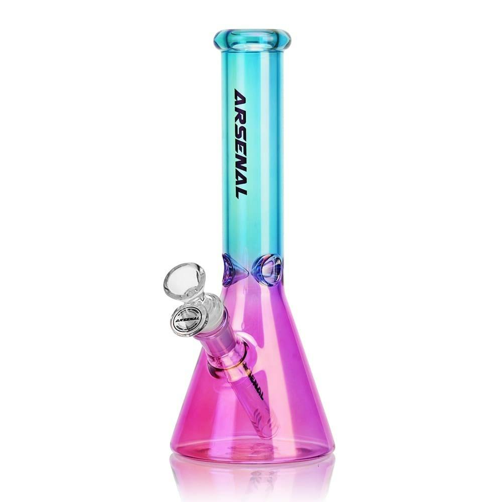 10" Iridescent Blue Bong