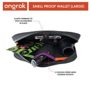 Ongrok: Black Locakable Smell-Proof Wallet Medium