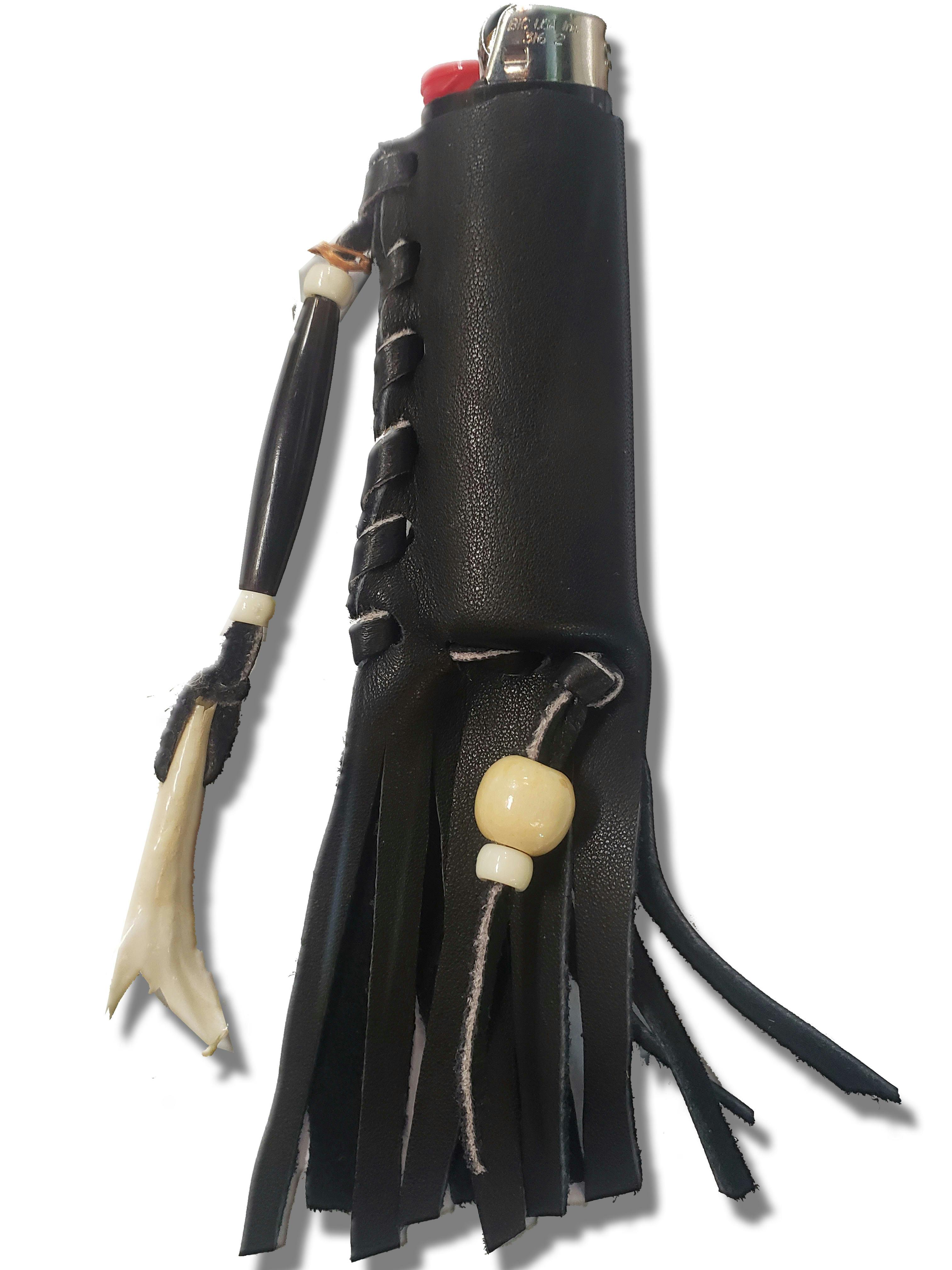 Connie's Crafts: Deer Skin w/ Buffalo Tooth Lighter Cozy
