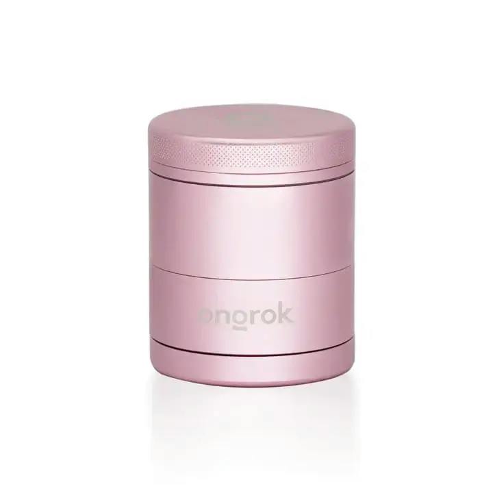 Ongrok: 5 Part Grinder (Pyramid Teeth) with Storage ROSE GOLD