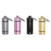 KEYCHAIN Gunmetal Grey Flower Storage Bullet