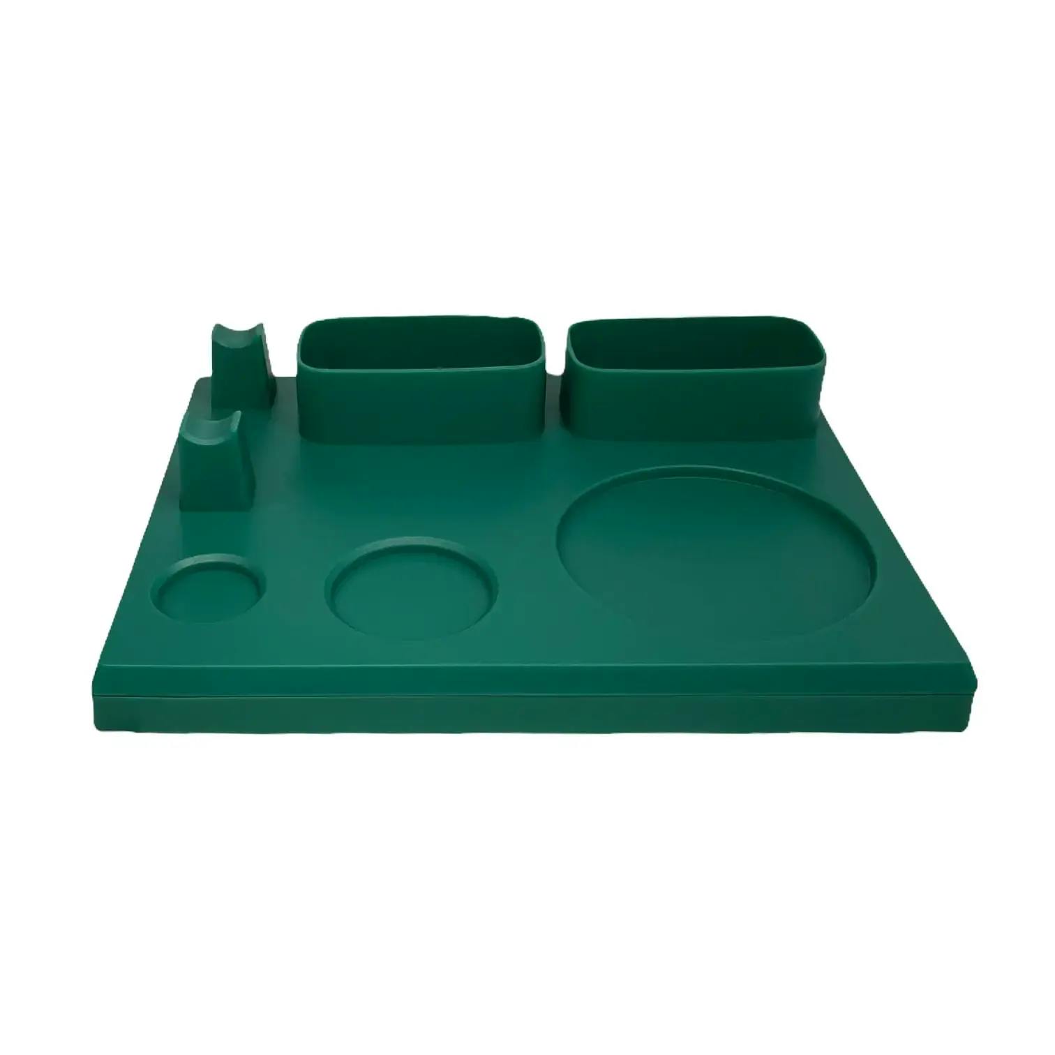 Green Plastic Dab Tray w/ Built-in Drawer