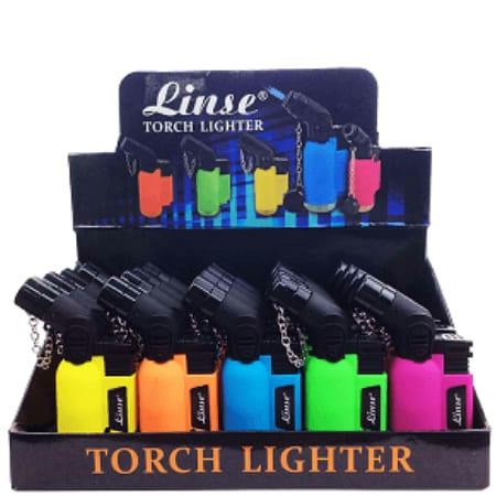 Linse Refillable Single Torch Lighter with Patriot Disposable Lighter