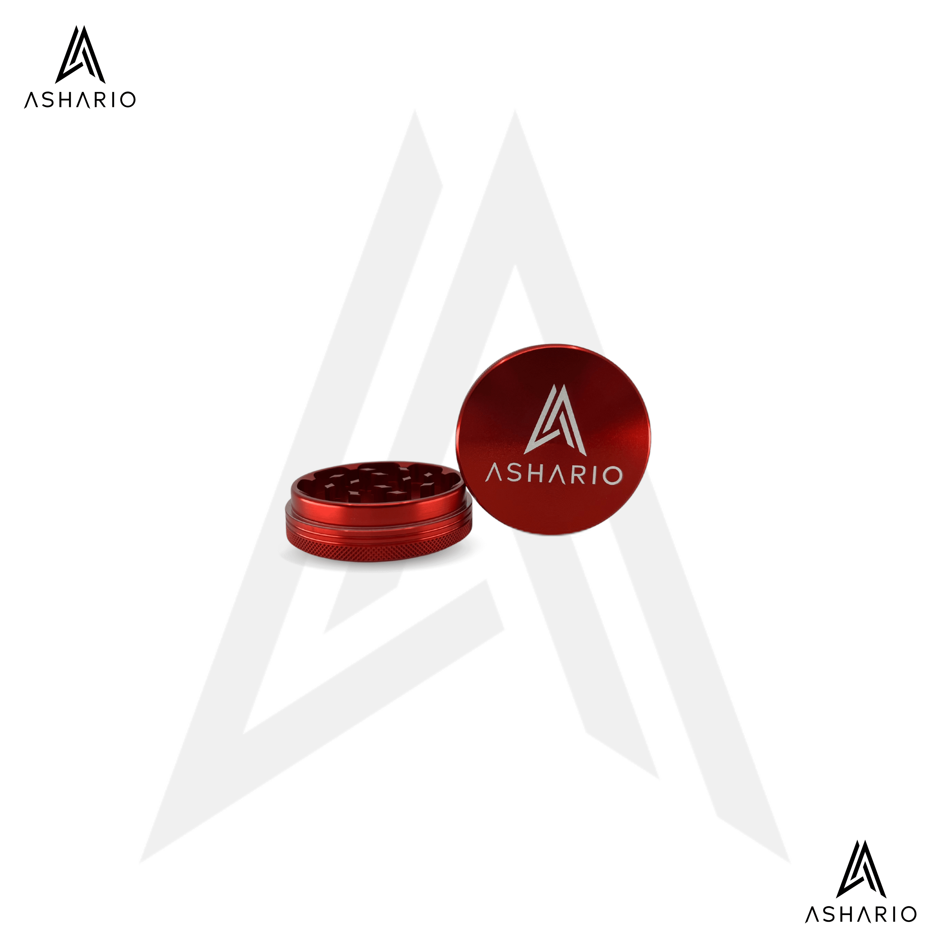 Aluminum Grinder Large 2pc - Red