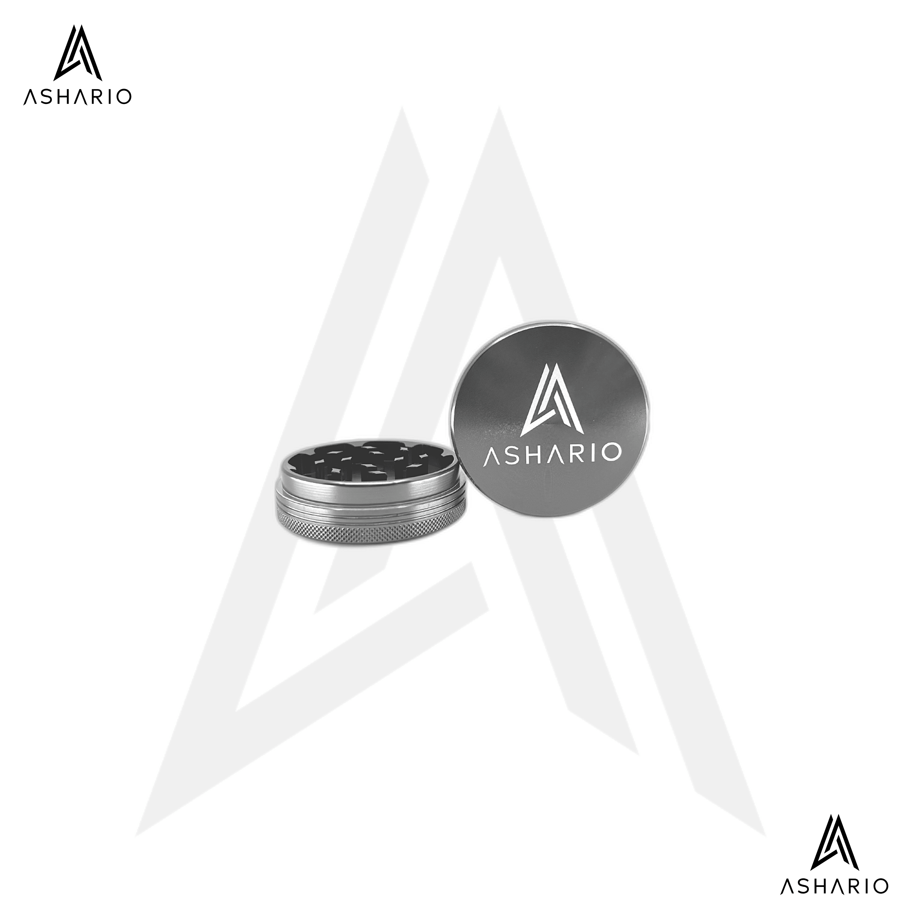 Aluminum Grinder Large 2pc - Silver