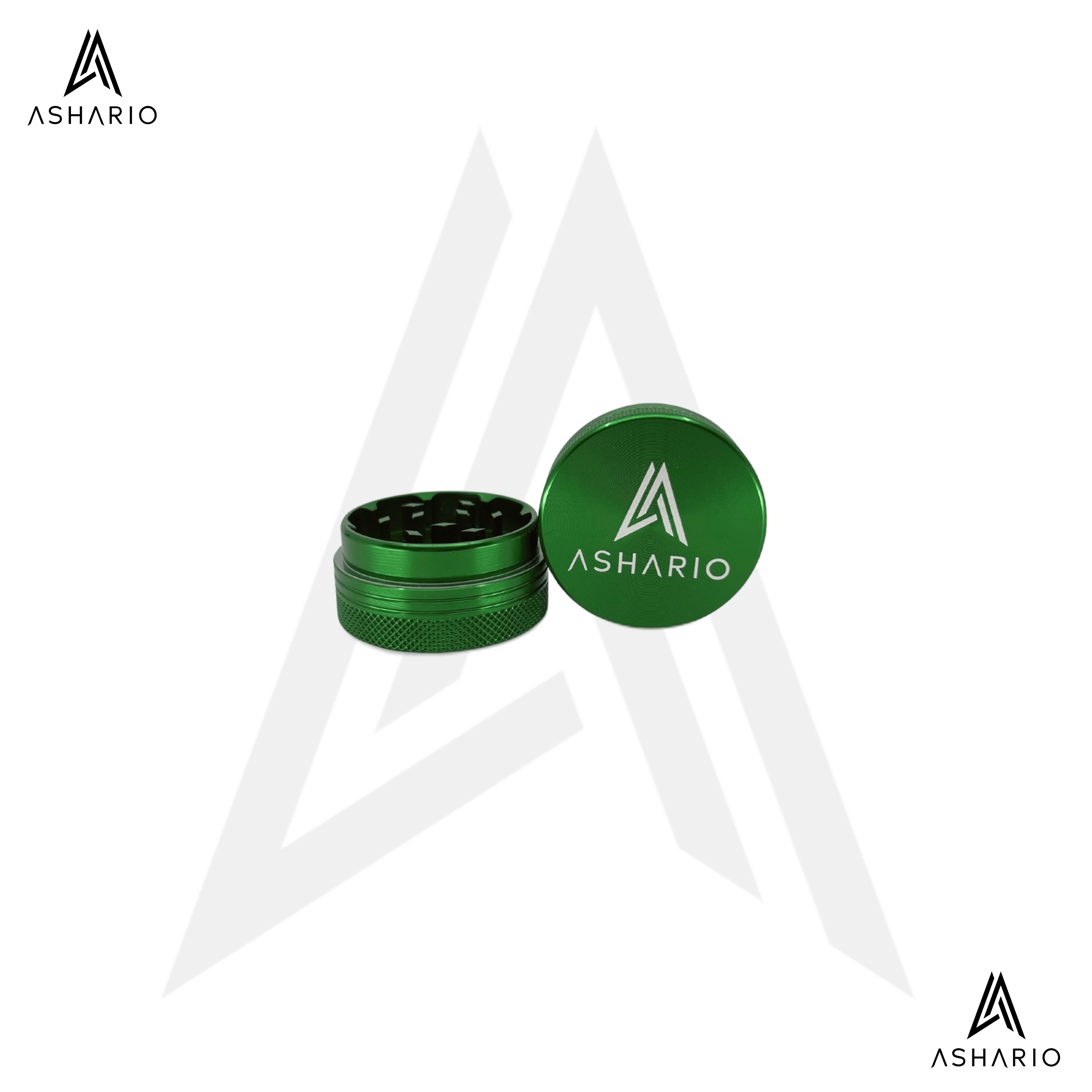 Ashario Aluminum Grinder Small 2pc - Green