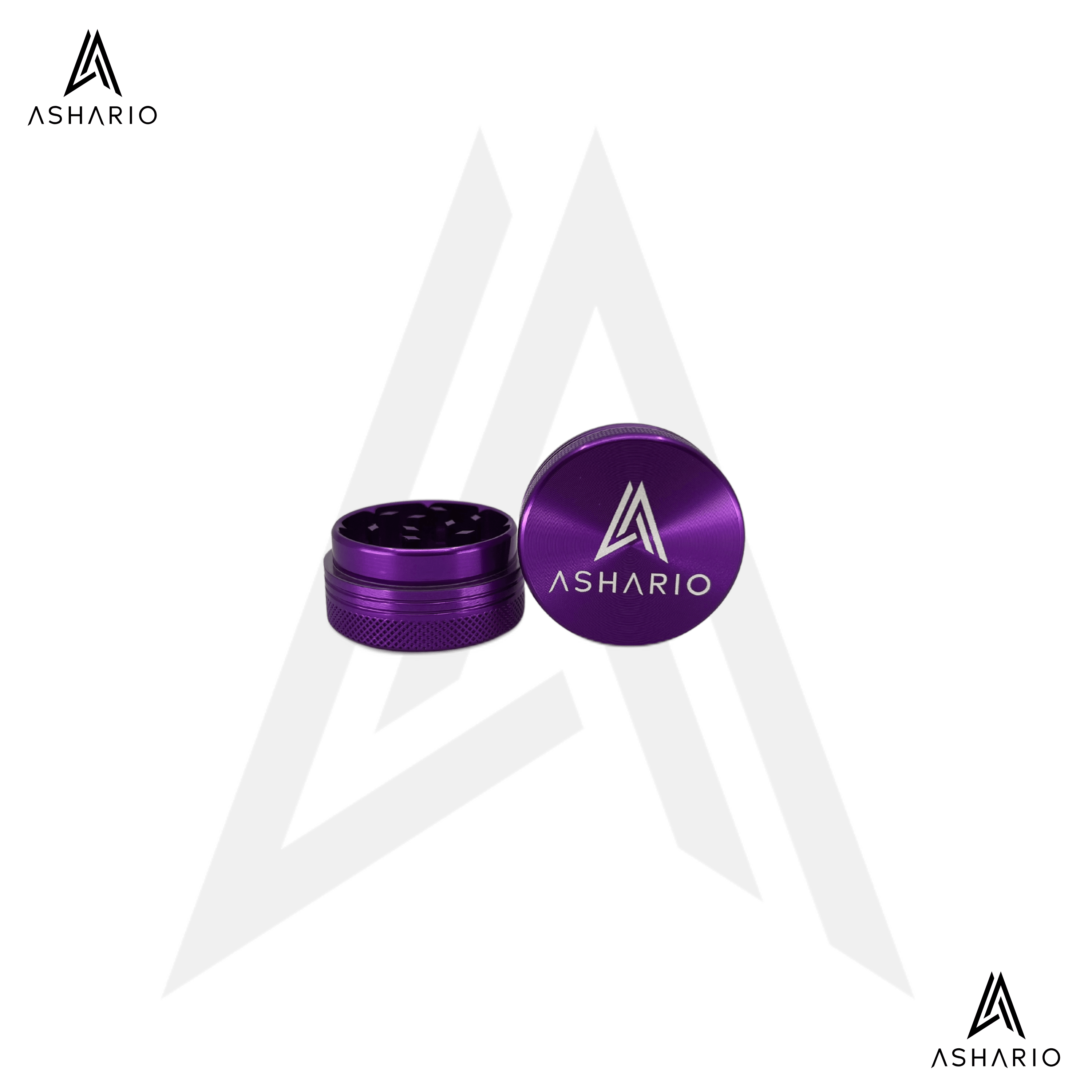 Ashario Aluminum Grinder Small 2pc - Purple