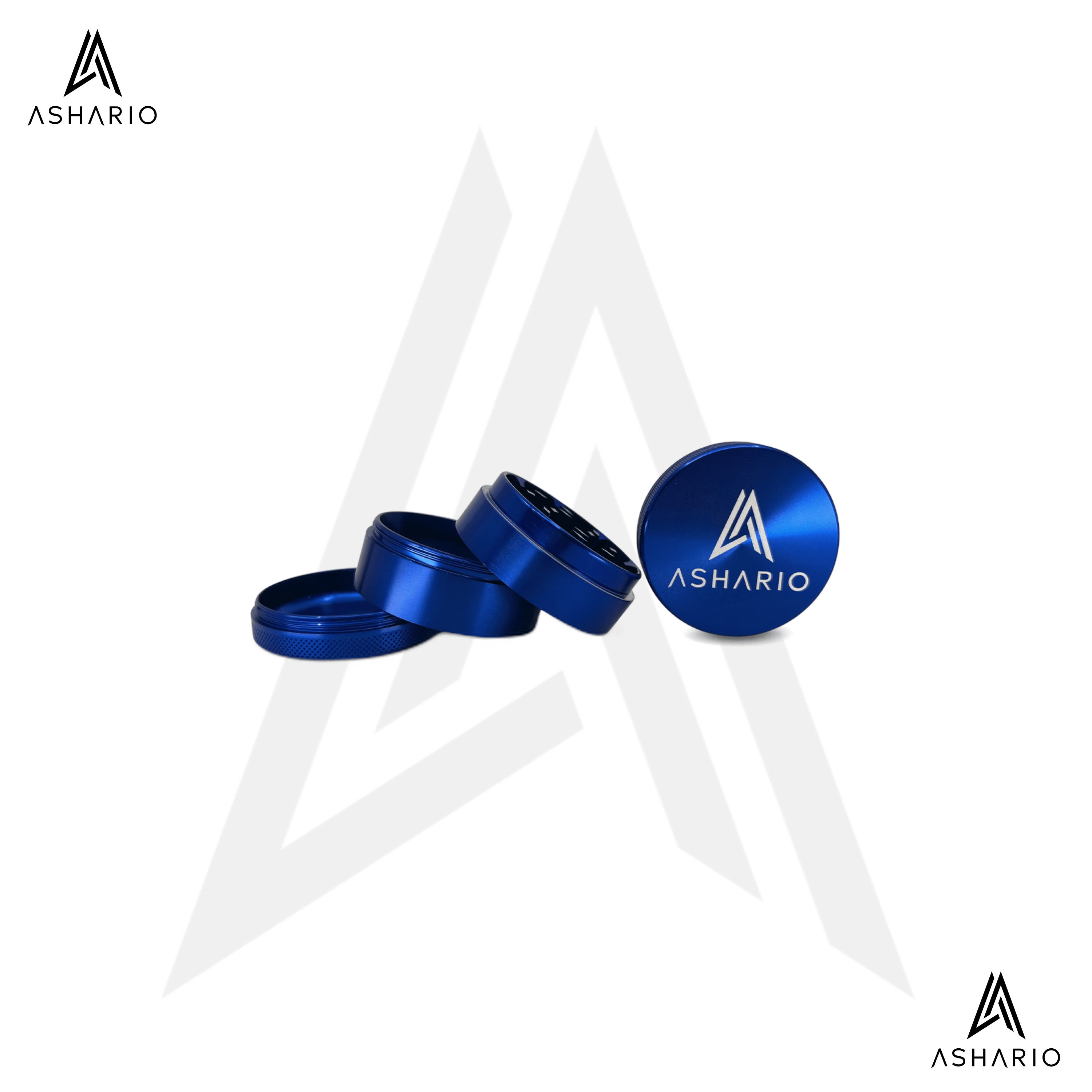 Aluminum Grinder Large 4pc - Blue