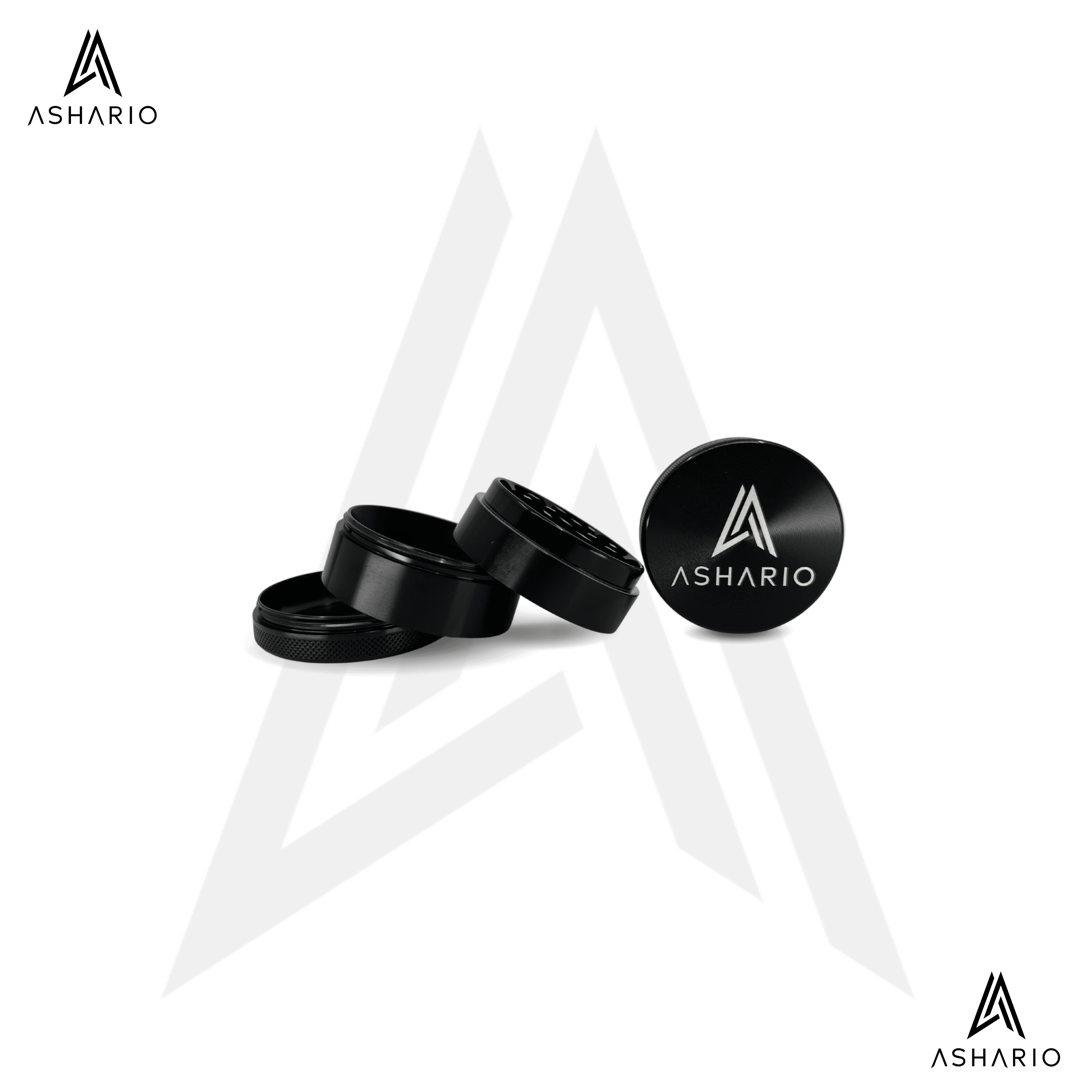 Aluminum Grinder Large 4pc - Black