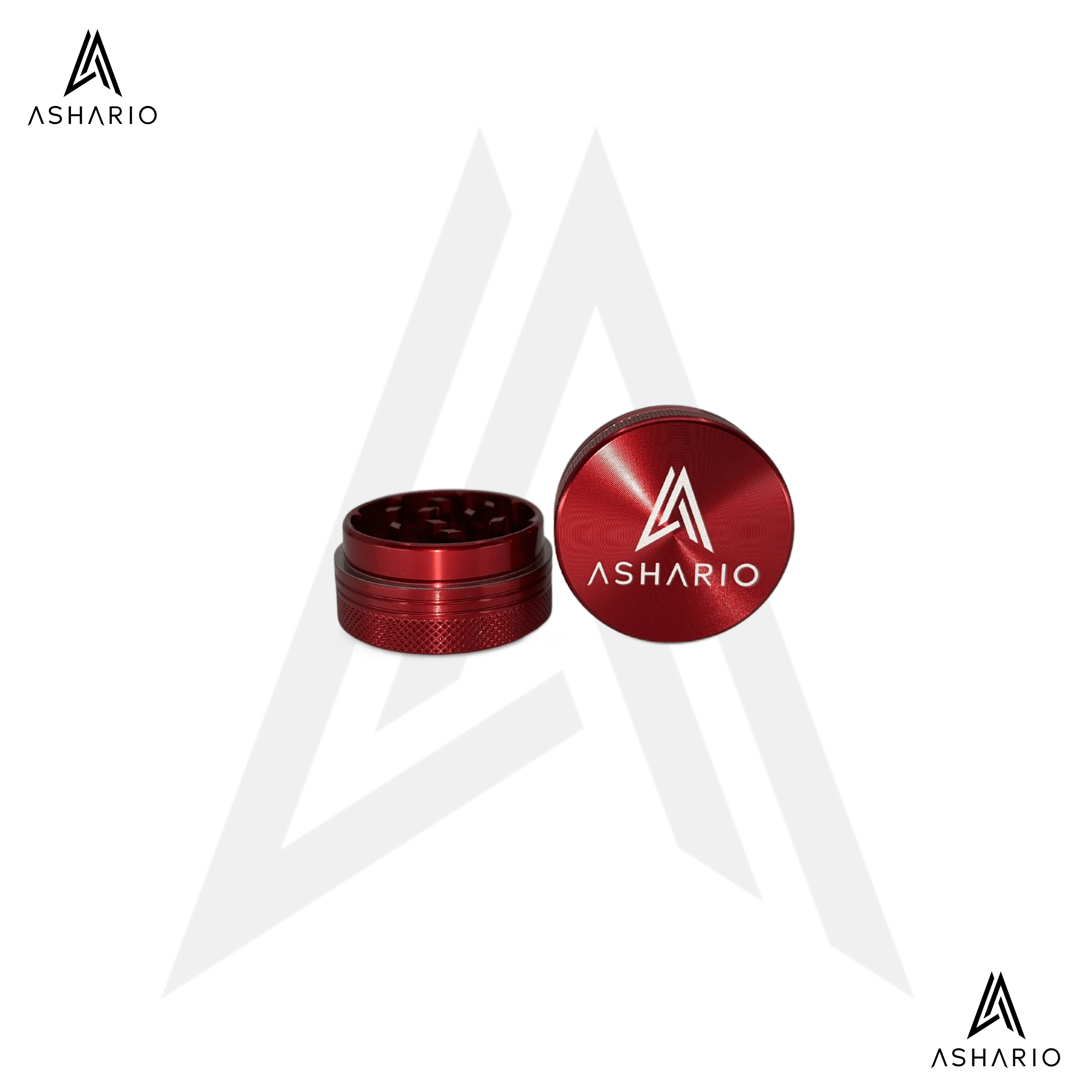 Ashario Aluminum Grinder Small 2pc - Red
