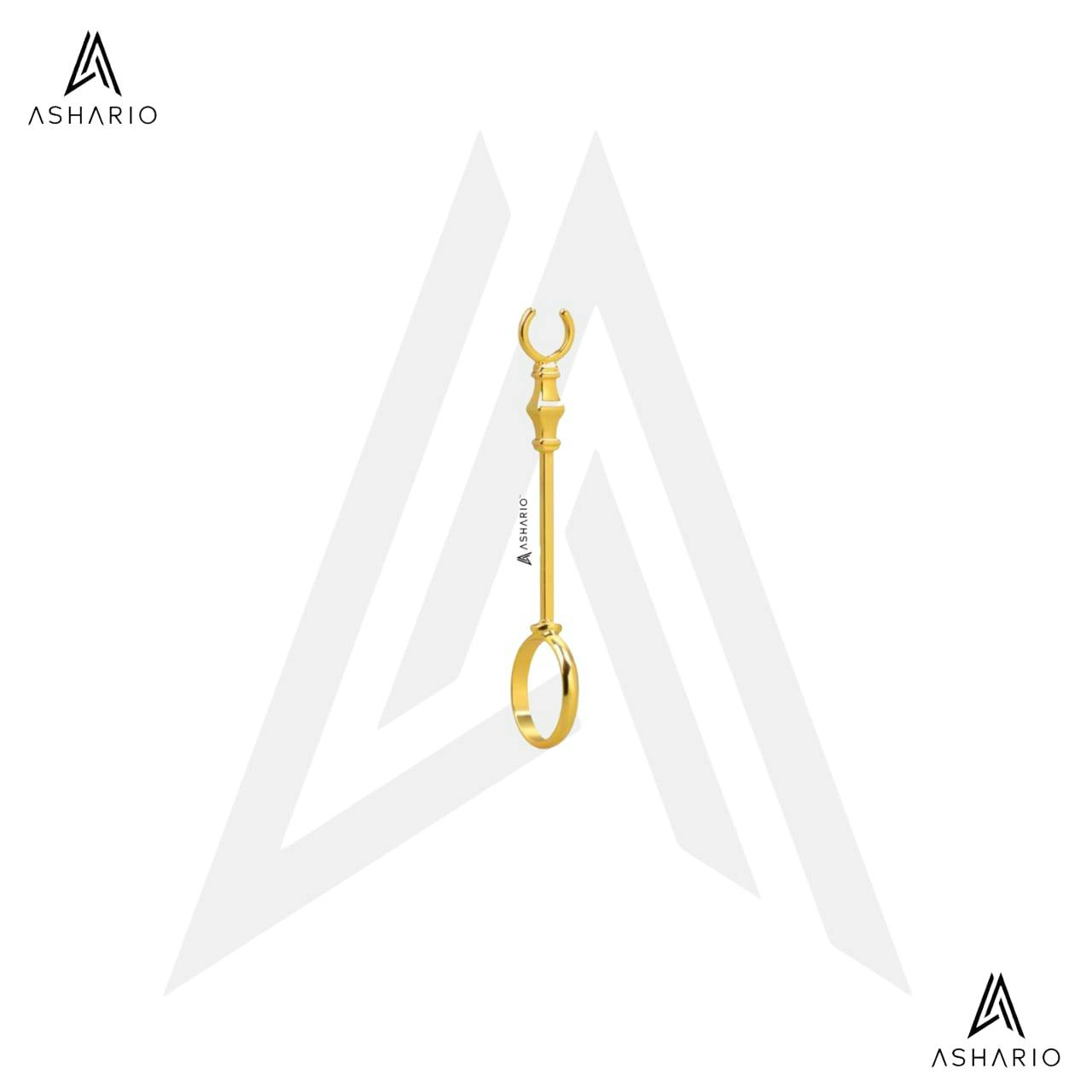 ASHARIO Pre-Roll Ring Holder - Queens Mace - Gold
