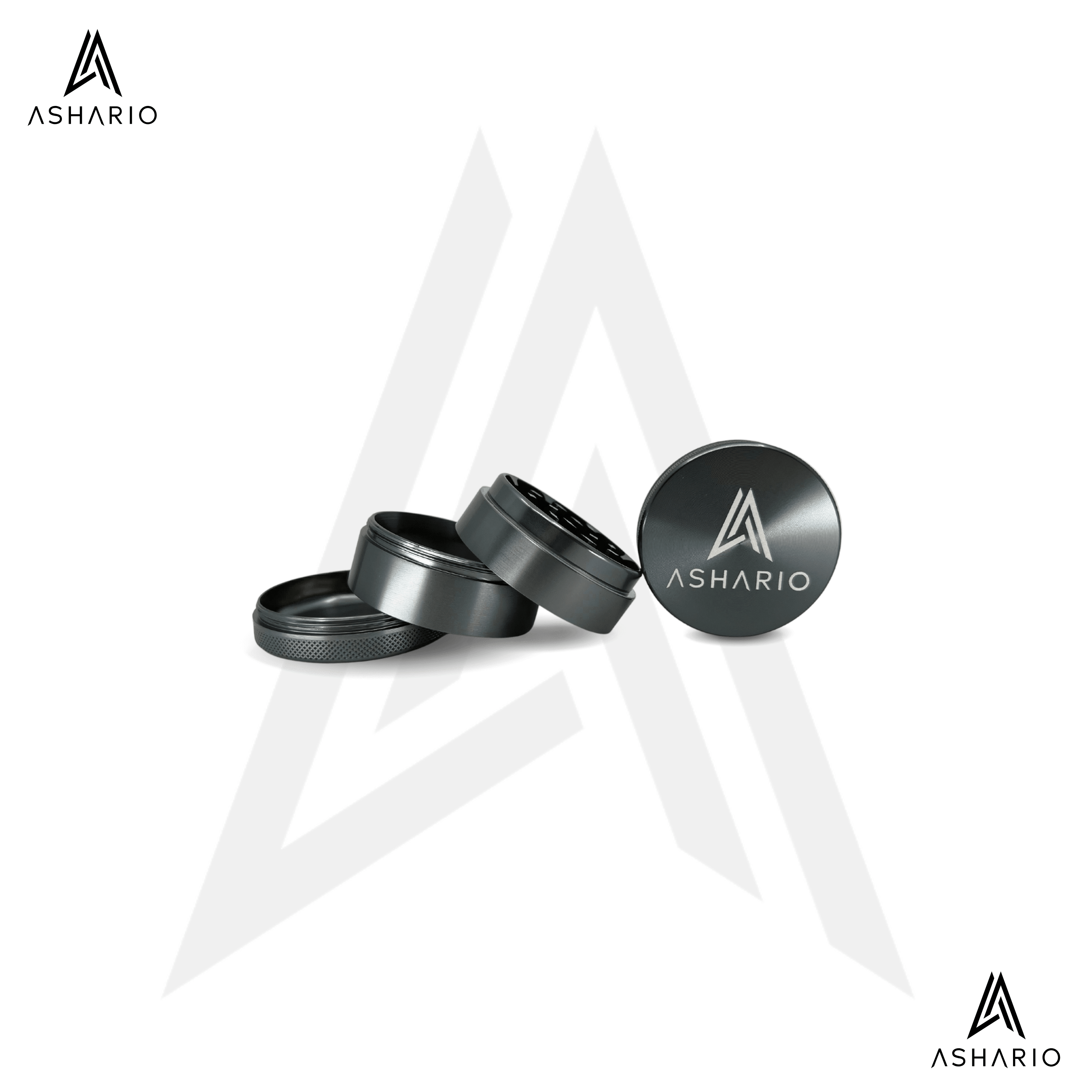 Aluminum Grinder Large 4pc - Grey