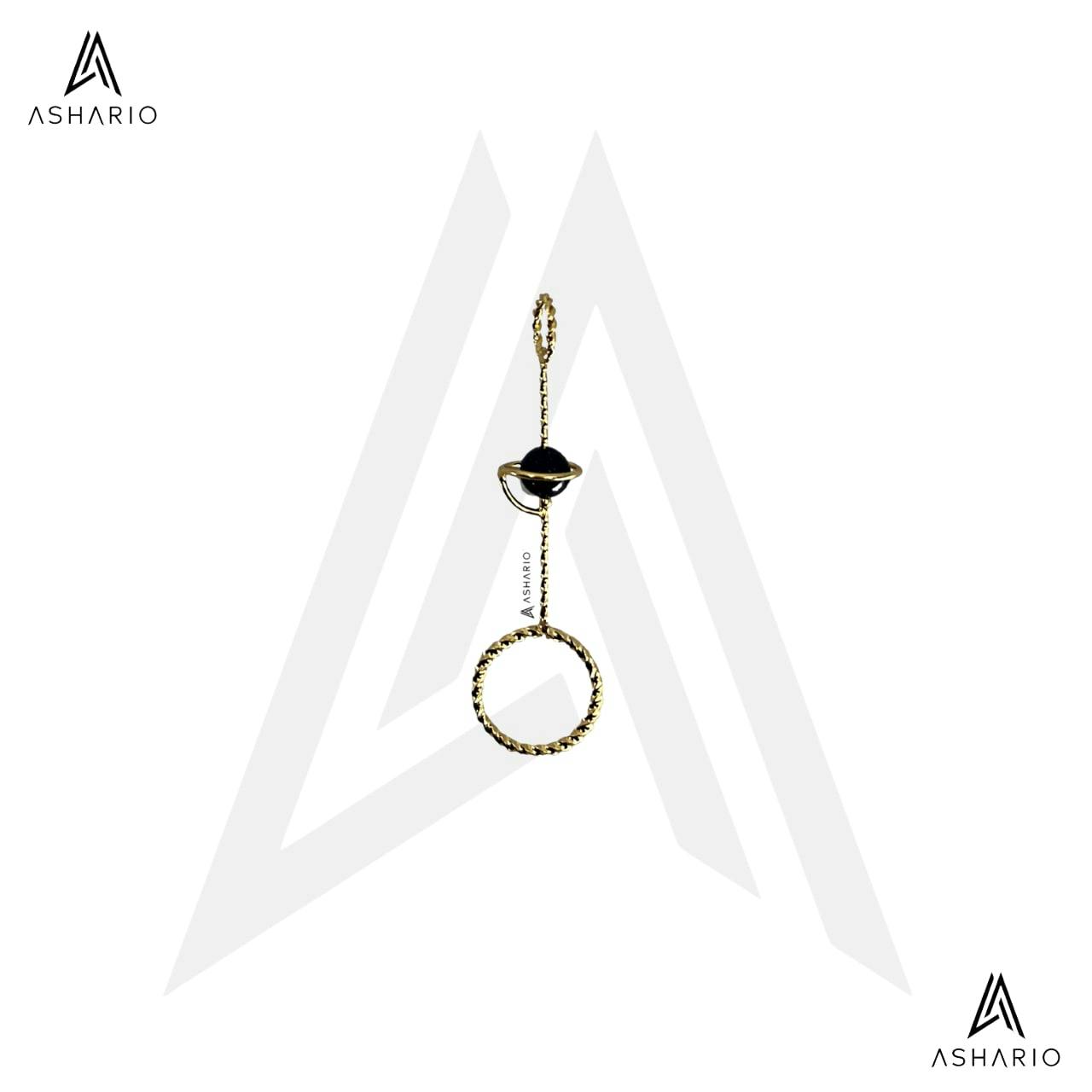 ASHARIO Pre-Roll Ring Holder - Planet (Gold) - Teal