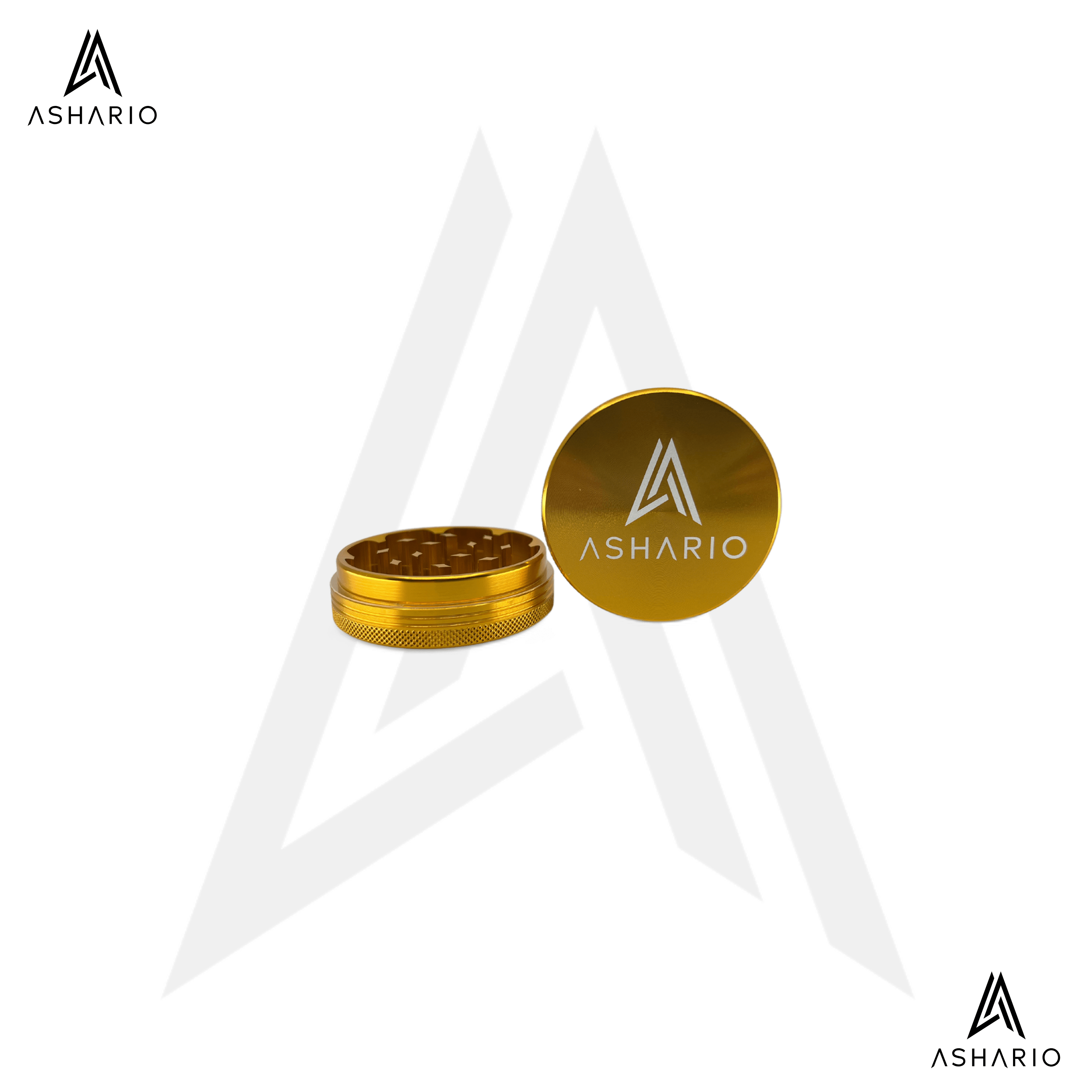 Aluminum Grinder Large 2pc - Gold