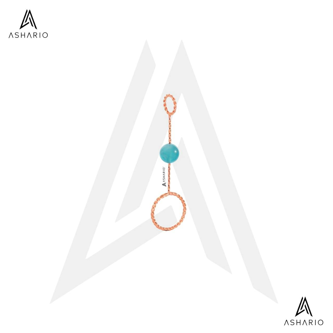 ASHARIO Pre-Roll Ring Holder - Gemstone (Single-Hoop) - Rose Gold