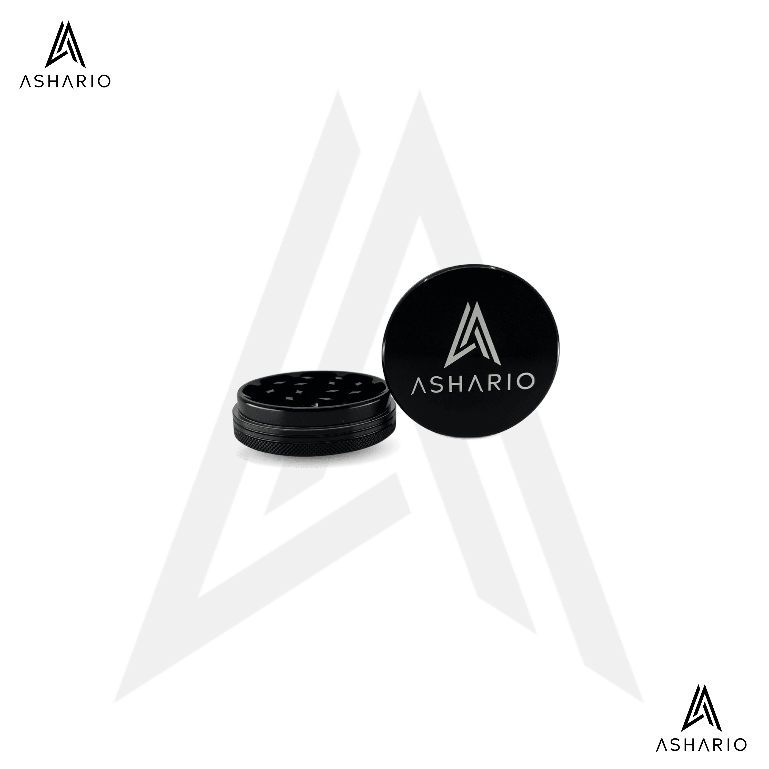 Aluminum Grinder Large 2pc - Black