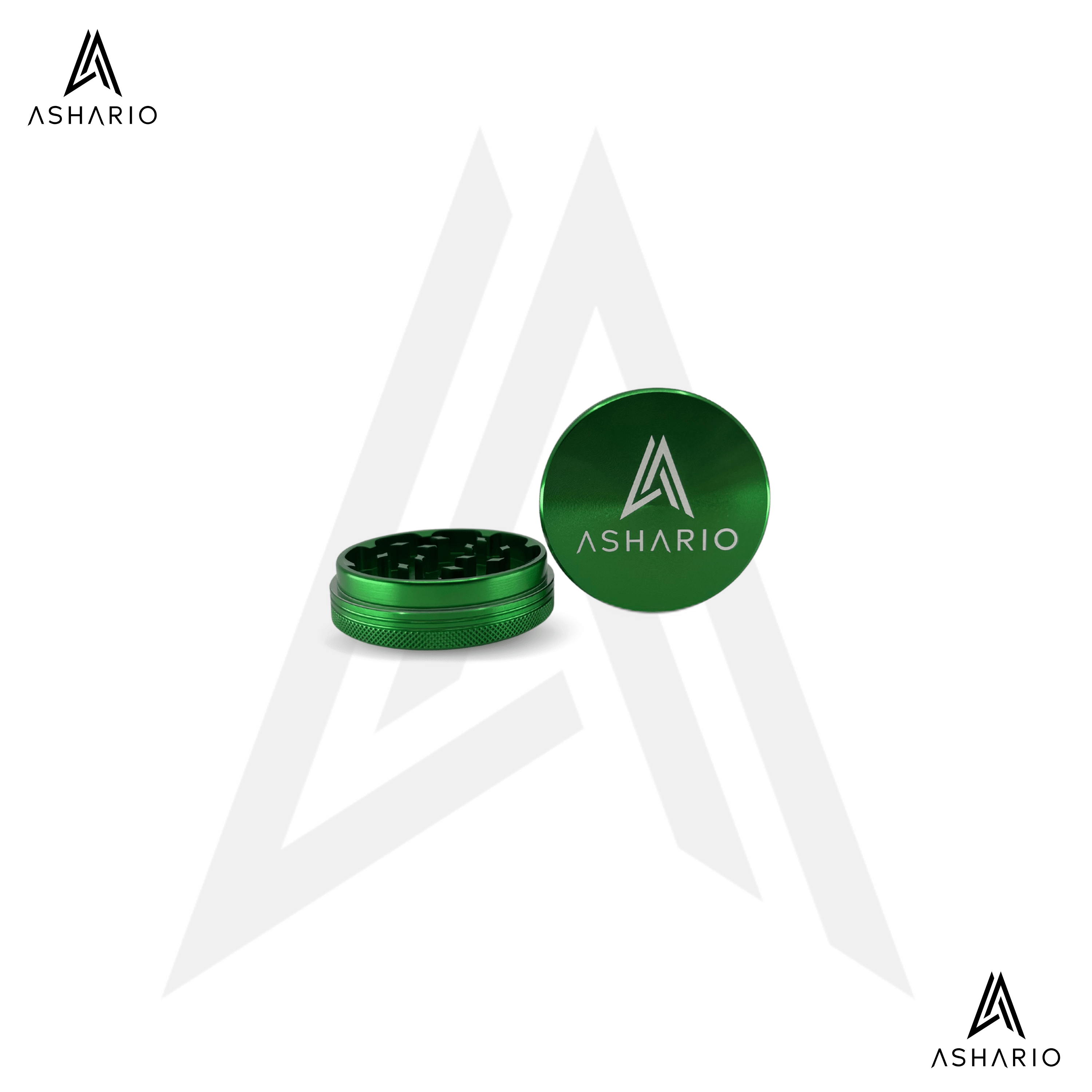 Aluminum Grinder Large 2pc - Green