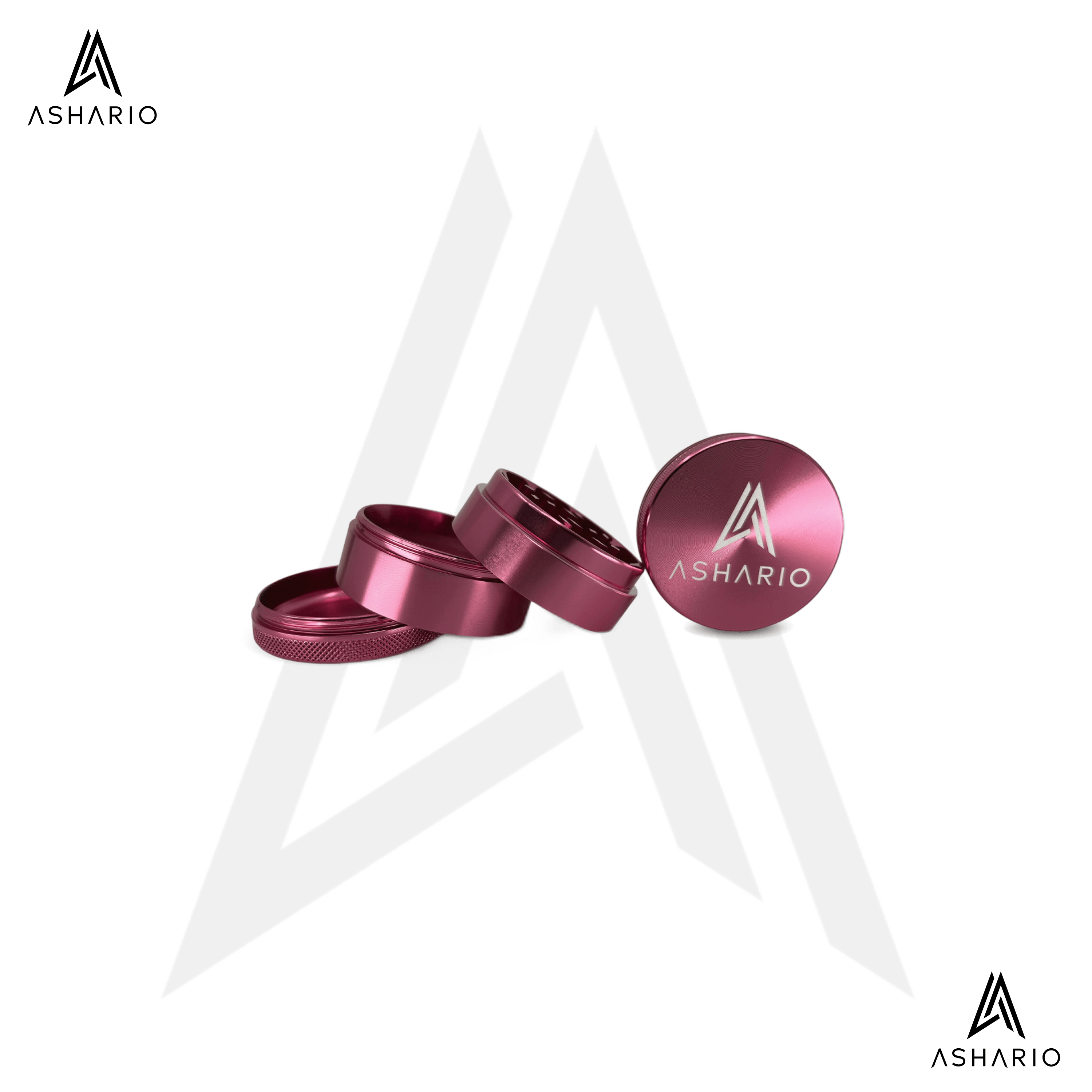 Aluminum Grinder Large 4pc - Pink