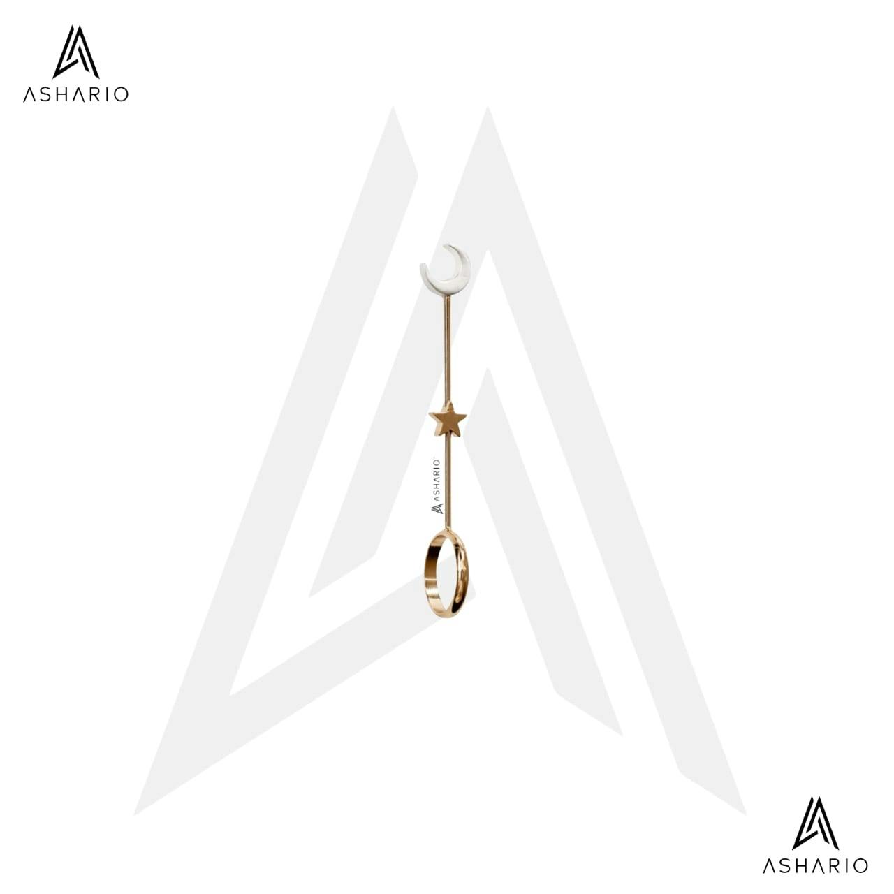 ASHARIO Pre-Roll Ring Holder - Starmoon - Gold