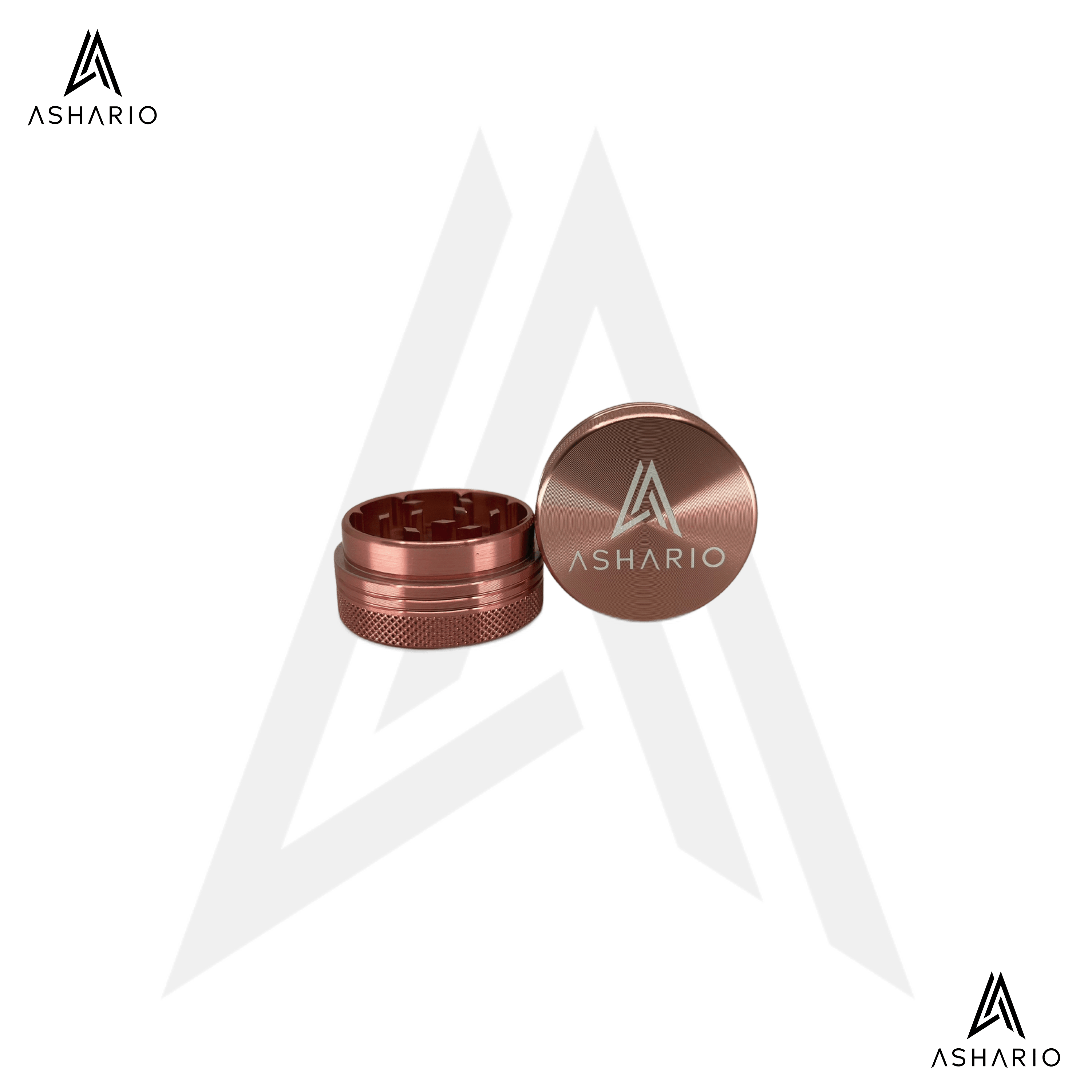 Ashario Aluminum Grinder Small 2pc - Rose Gold