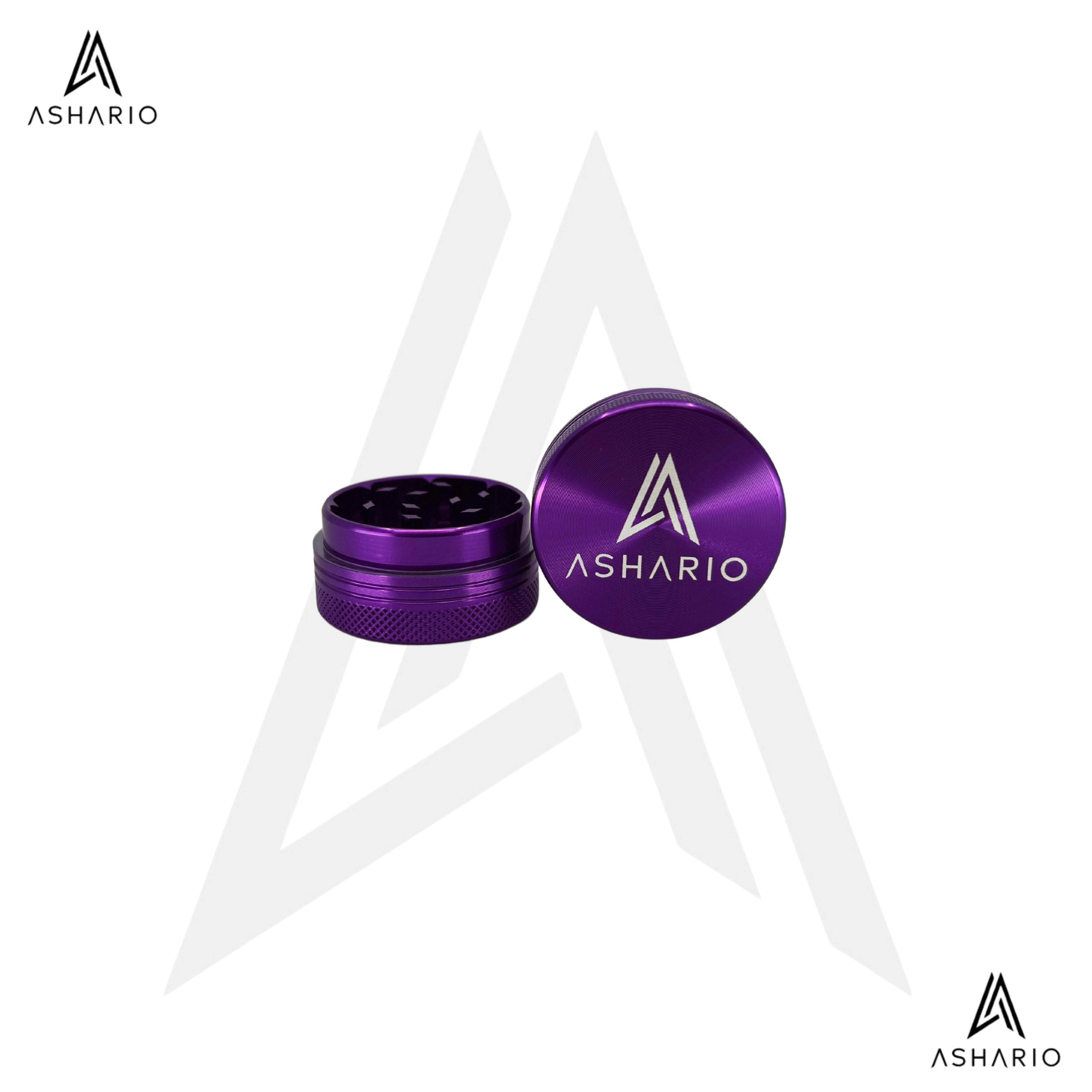 Ashario Aluminum Grinder Medium 2pc - Purple