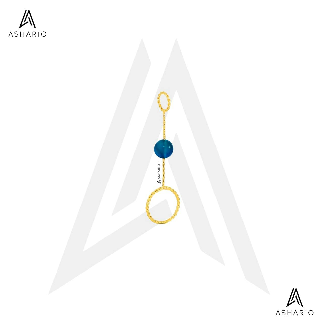 ASHARIO Pre-Roll Ring Holder - Gemstone (Single-Hoop) - Gold