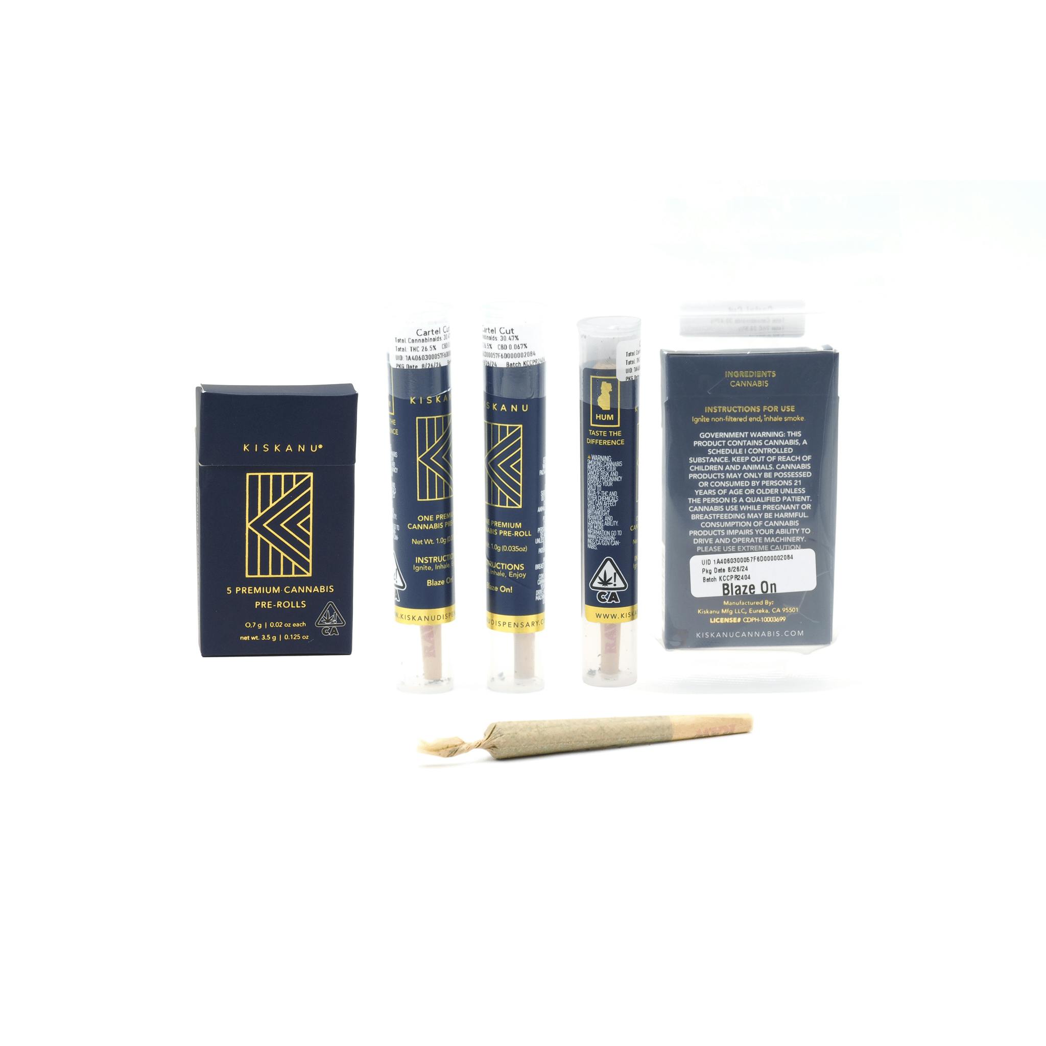 Kiskanu - Lemon Cherry Sherb Preroll 1g - 1 gram at Goldenhour Collective - Point Arena