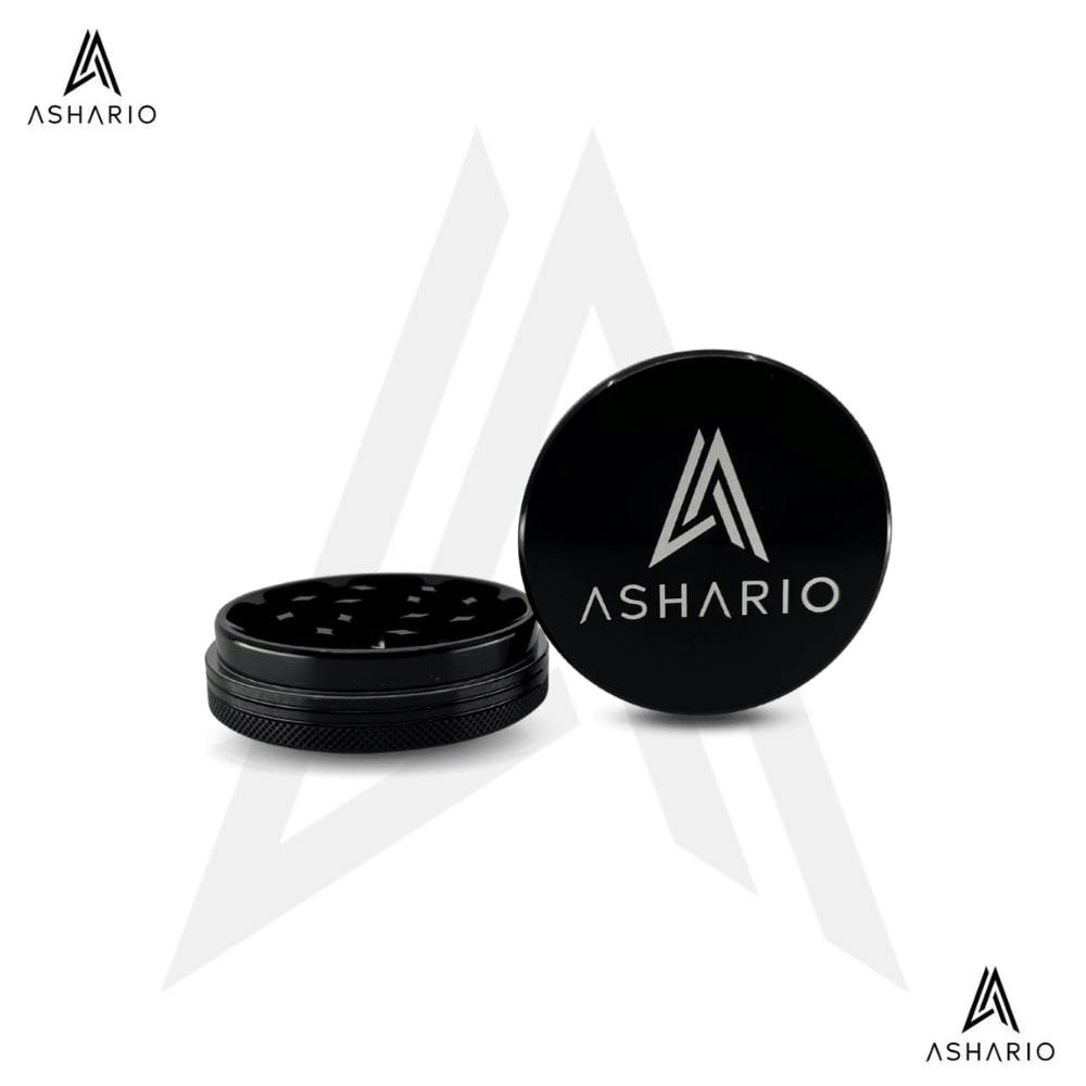 Ashario Aluminum Grinder Medium 2pc - Black
