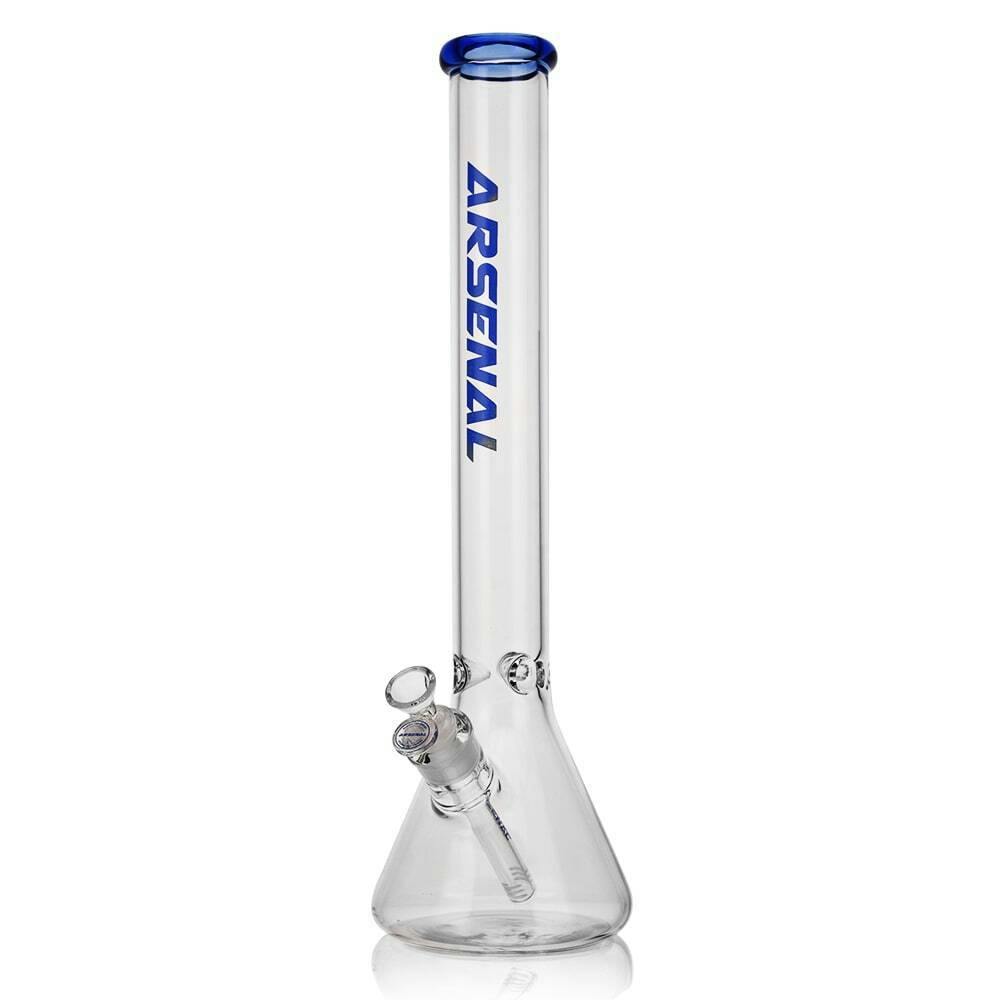 Arsenal, Coloured Rim Beaker Bong, 18" Blue