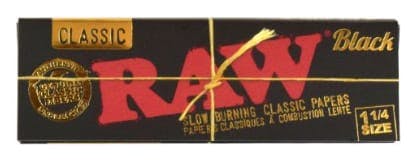 Raw Black Natural Unrefined Artisan Papers 1 1/4