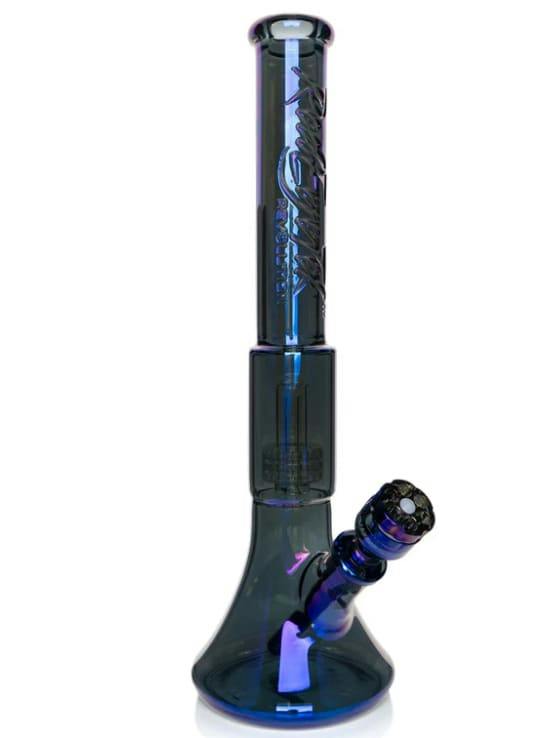 Red Eye Tek 19" Tall 7mm Thick Terminator Finish Revolution Dual Chamber Bell Base Wat - Blue Met...