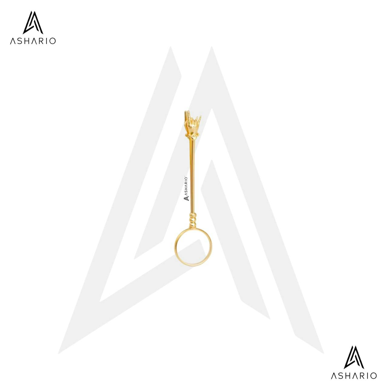 ASHARIO Pre-Roll Ring Holder - RockStar - Gold