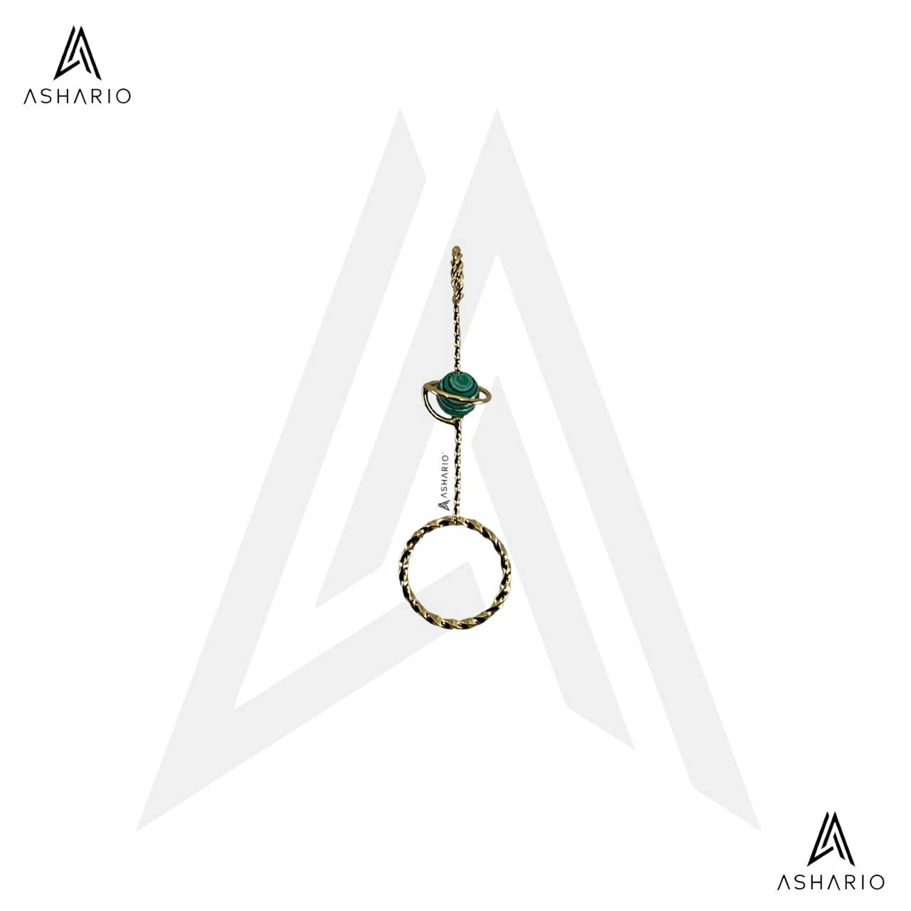 ASHARIO Pre-Roll Ring Holder - Planet (Gold) - White