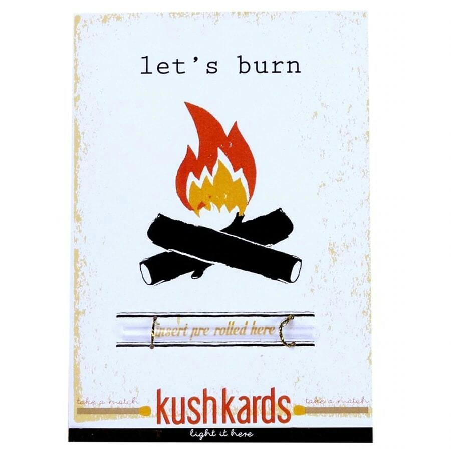 KushKards just add a pre-roll Greeting Card - Let's Burn