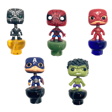 Glass Carb Cap - Superhero Bobble heads