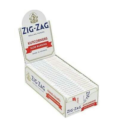 Zig Zag Rolling Papers - White (Kutcorners Slow Burning) - Single Wide