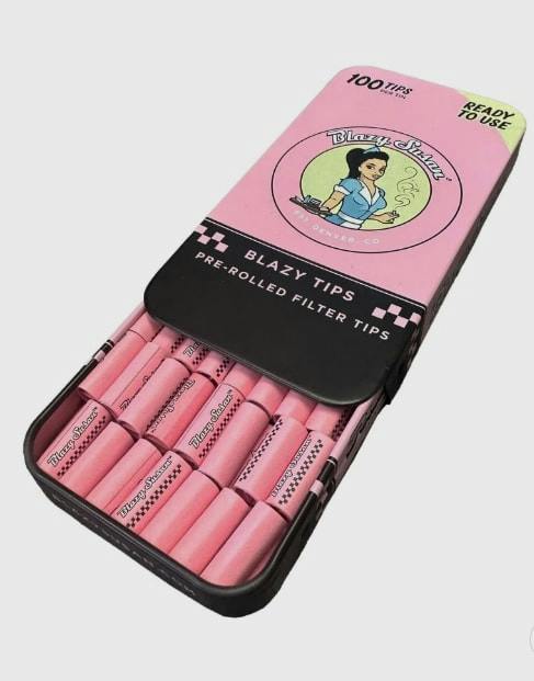 Blazy Susan Tin Tips Box - Pink