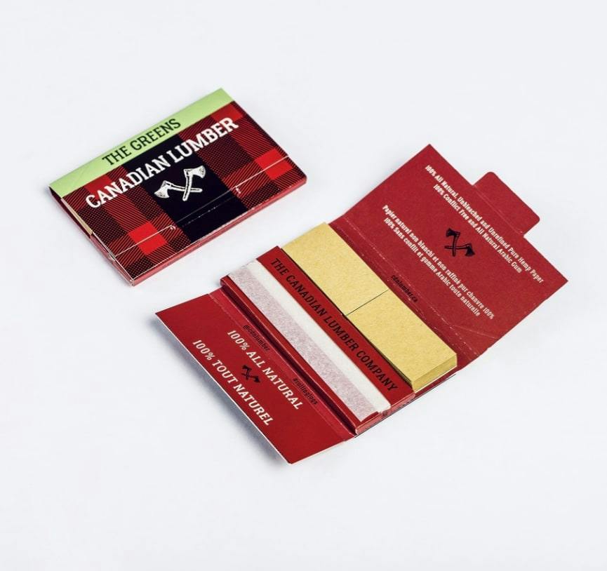 Canadian Lumber Rolling Papers - Greens - 1 1/4