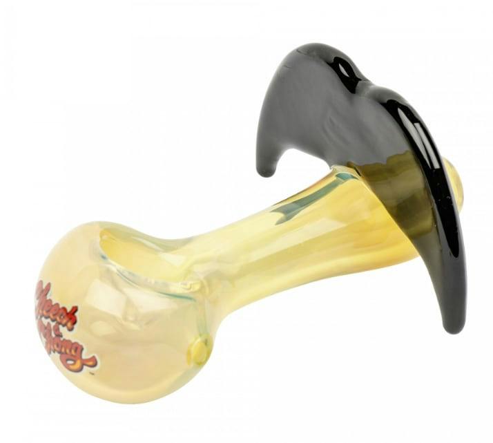 4" Moustache Ride Hand Pipe - Colour Changing