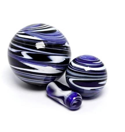 Marble Terp Slurper Set - Blue Black