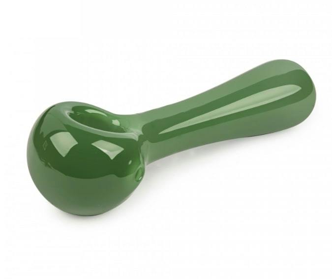 4.5" Spoon Hand Pipe - Jade Green