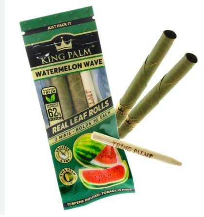 KING PALM Real Leaf Rolls Watermelon Wave Mini