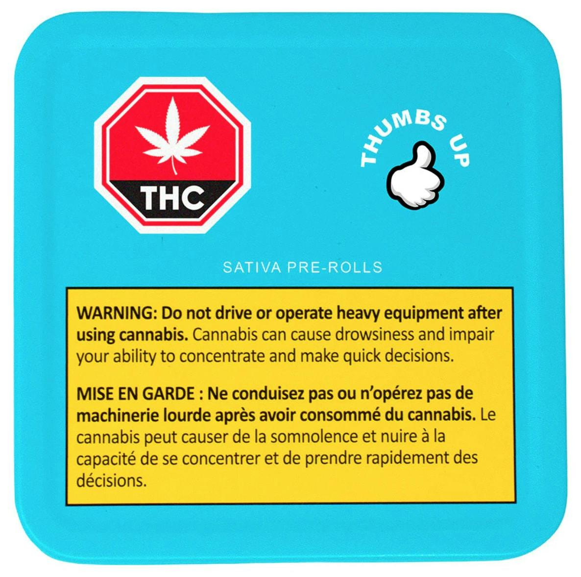 THUMBS UP 10 PACK - Sativa Pre-Rolls (FRUIT LOOPS) (10x0.35g) PACK OF 10 SATIVA