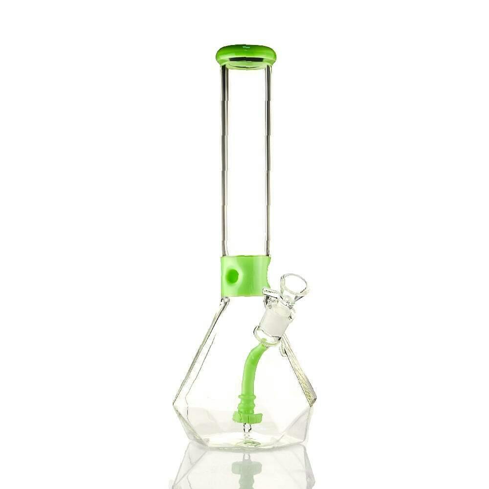 Green Glass Bong w Perc