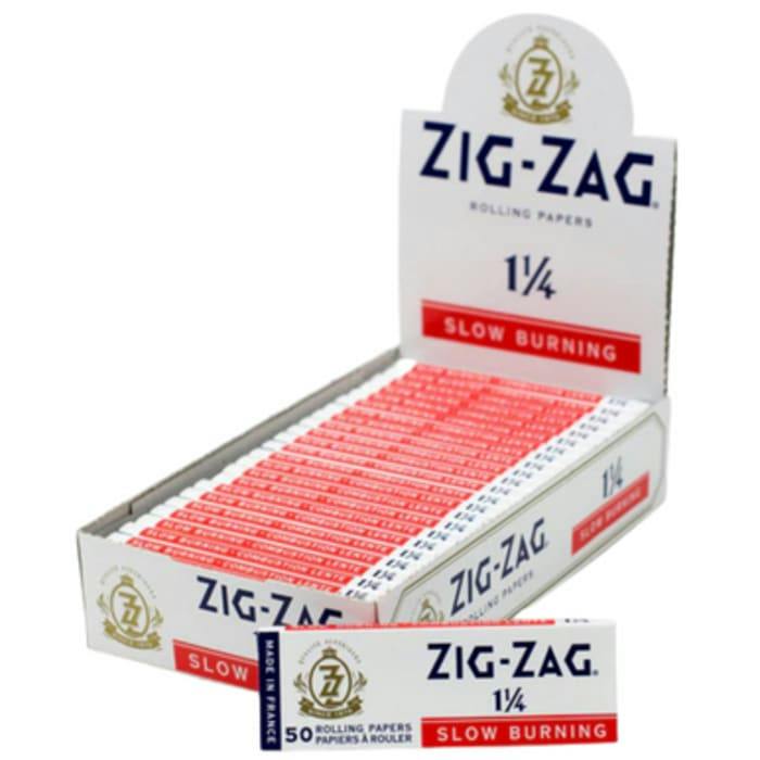 Zig Zag White 1 1/4 Slow Burning Rolling Papers - - Zig Zag White 1 1/4 Slow Burning Rolling Papers