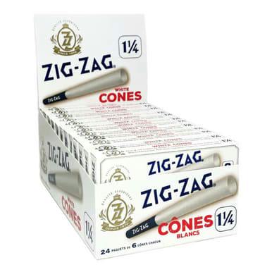 Zig Zag White 1 1/4 Pre-rolled Cones