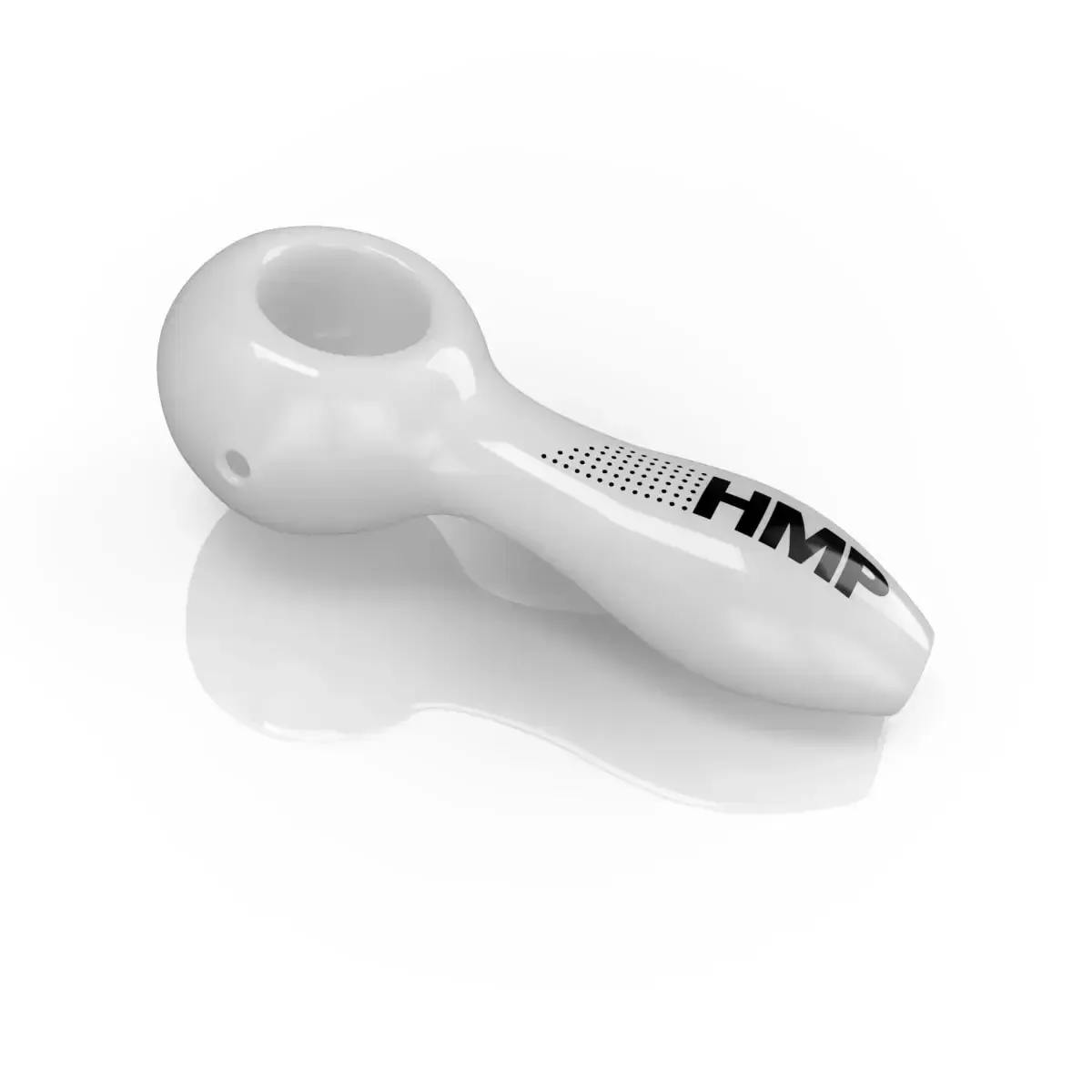 HMP - 4" Glass Spoon Pipe - White