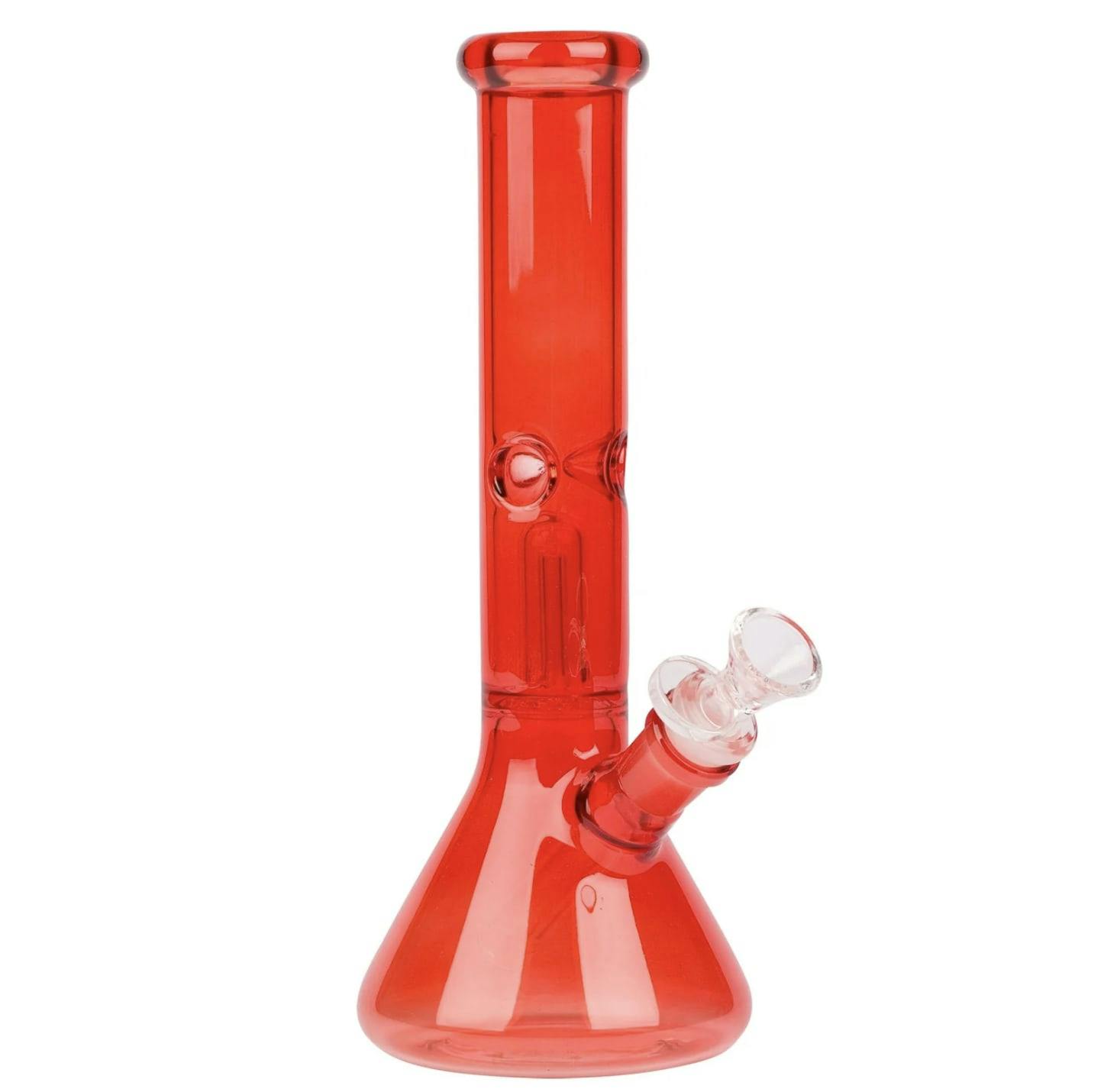 10" Day Glow Beaker Bong - Red