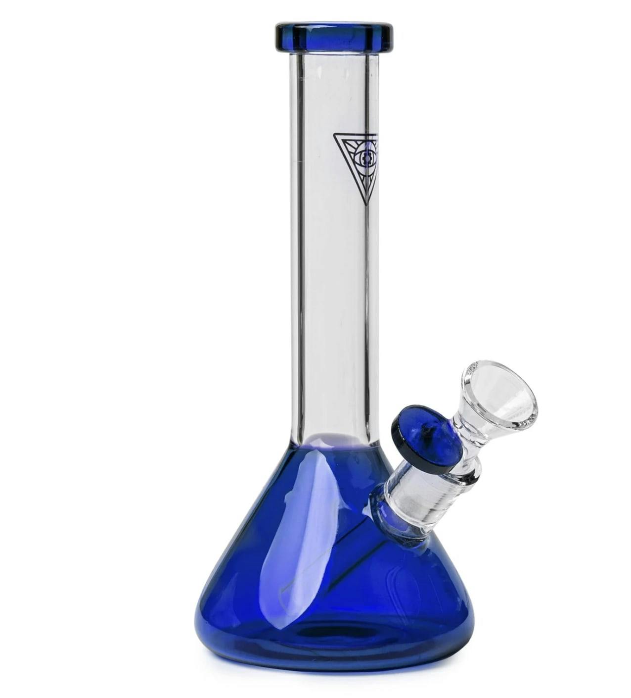 Red Eye Glass - 8" Midge Mini Beaker Bong - Blue